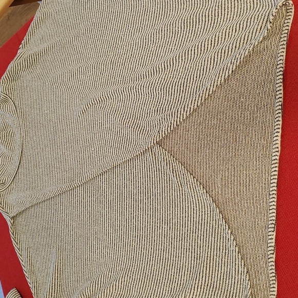 •Cowl neck wrap across lightweight striped long sleeve sweater•Small•EUC• - Picture 6 of 8